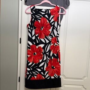 Alyx Red Floral Midi Dress